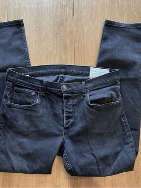 rag & bone Men's Fit 1 Extra Slim Straight Black Jeans
